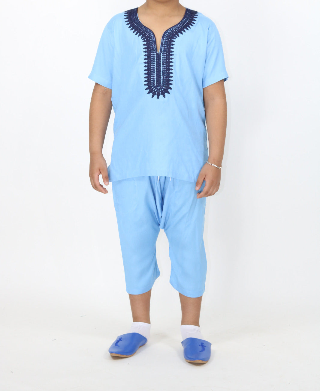 2 Teiler Gandoura Blau